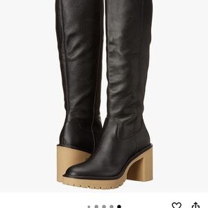 Dolce Vita Black and Tan Heeled Boots Corey H20 boots